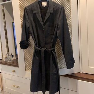Sézane wool shirt dress
